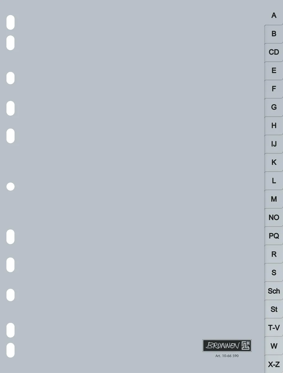 brunnen-ordnerregister-a-z-a4-kunststoff-grau-20-tabs image 1