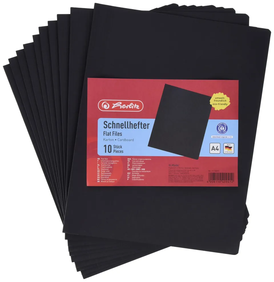 herlitz-schnellhefter-a4-karton-schwarz-intensiv-10-st-ck image 1