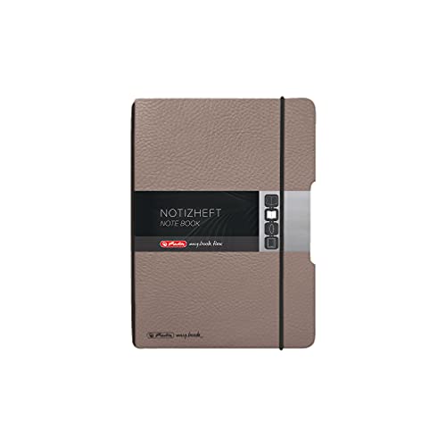 herlitz-notizheft-flex-a6-40-blatt-punktiert-lederoptik-taupe-1-st-ck image 6