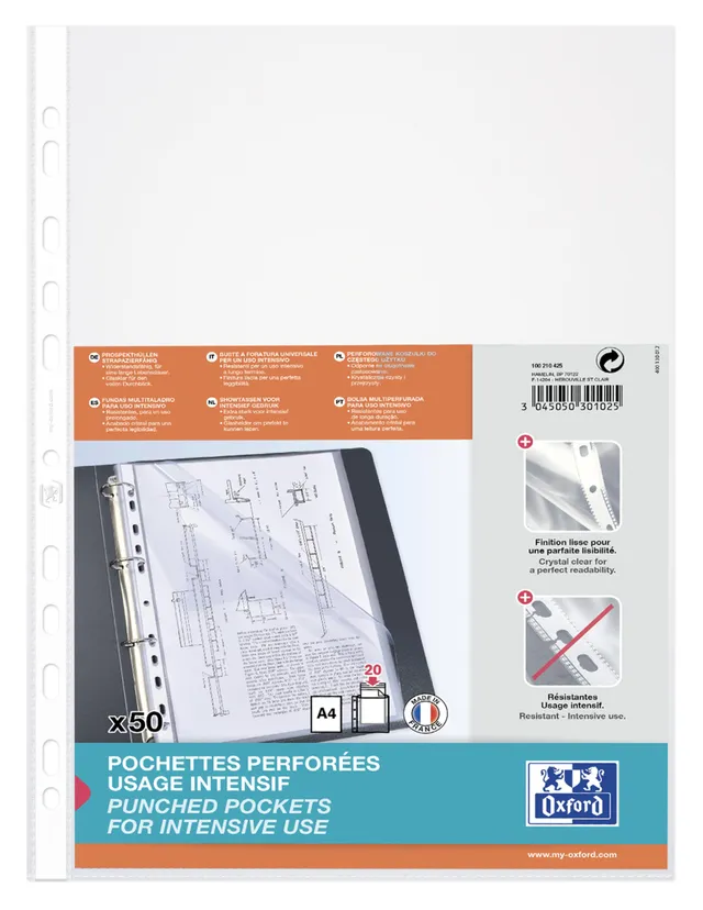 oxford-prospekth-llen-din-a4-premium-extra-stark-0-09-mm-50-st-ck-glasklar image 1