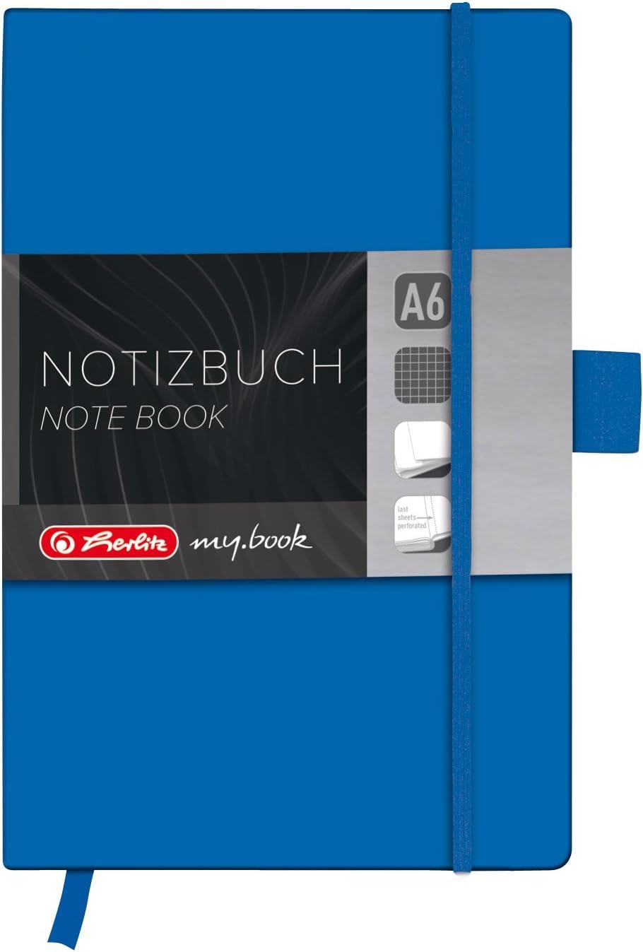 herlitz-my-book-classic-notizbuch-a6-kariert-blau image 1