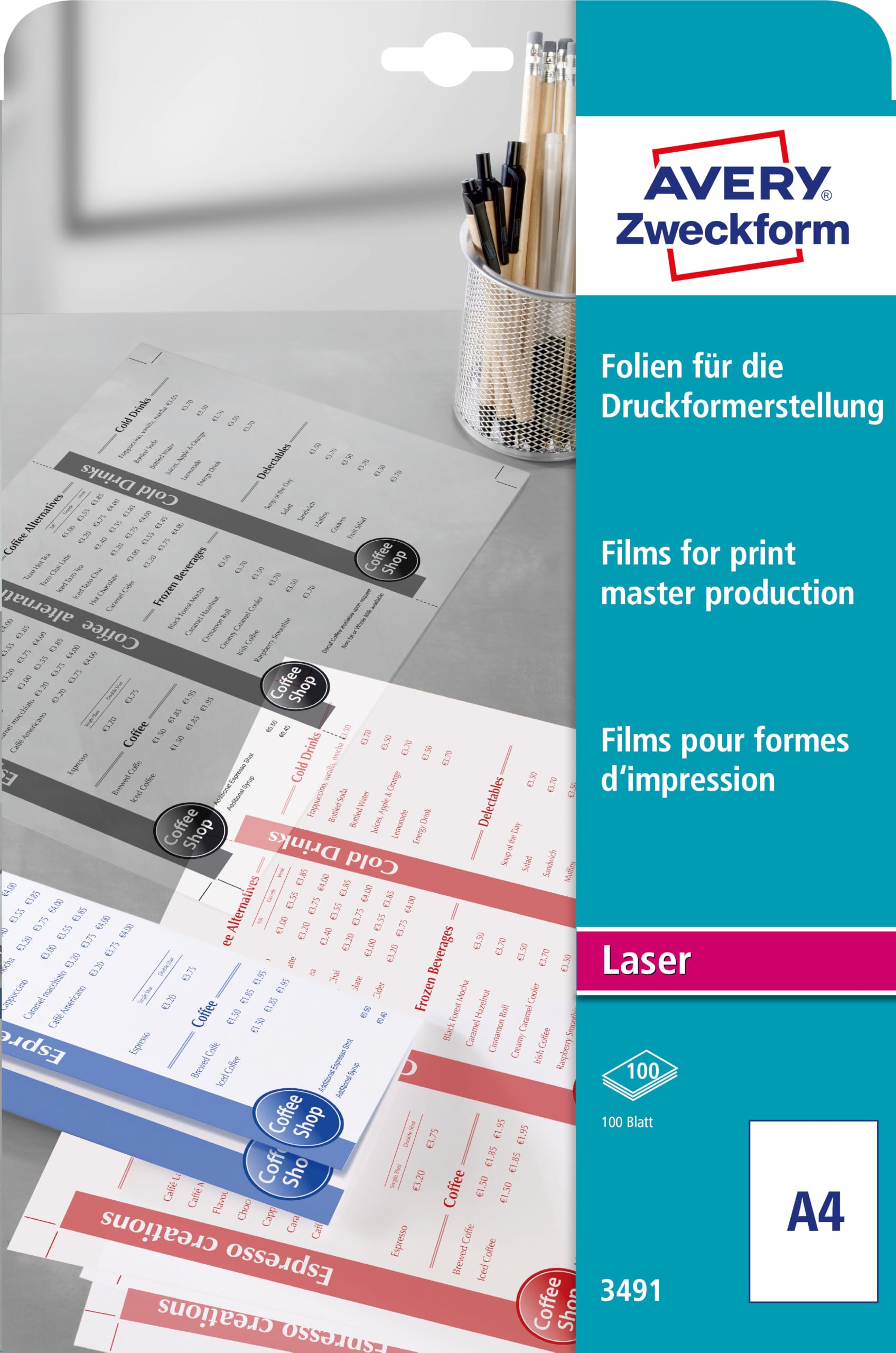 avery-zweckform-3491-laserfolien-a4-matt-0-10mm-100-st-ck image 1