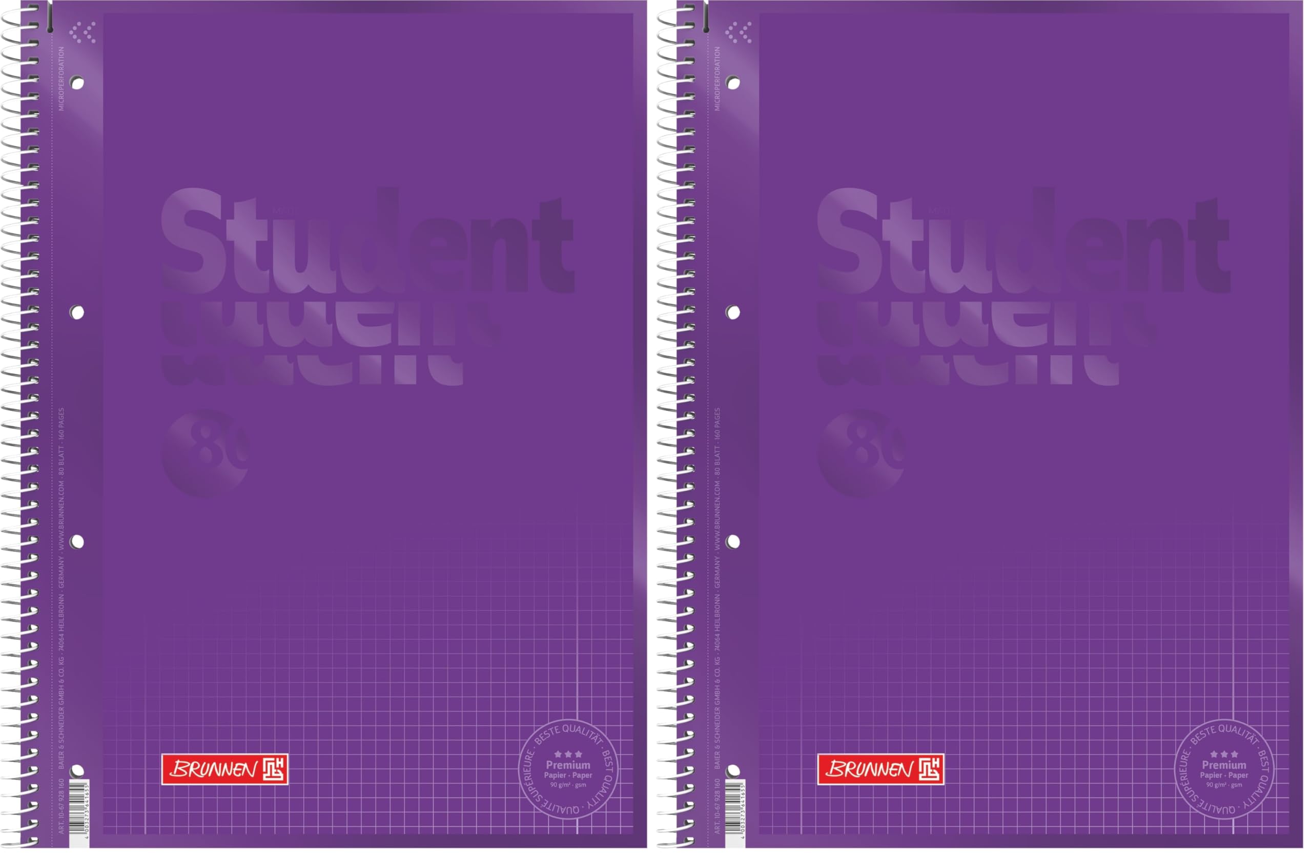 brunnen-collegeblock-premium-student-colour-code-a4-lin-28-80-blatt-purple image 5