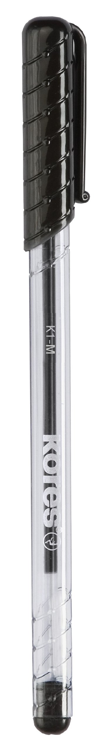 kores-k1-kugelschreiber-schwarz-1-0-mm-medium-12er-pack-dreieckig image 1