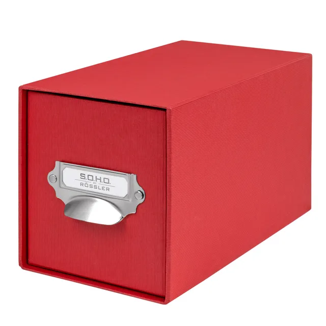 r-ssler-s-o-h-o-schubladenbox-a6-f-r-cds-fotos-rot-1-fach image 1