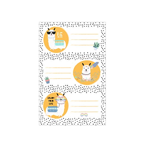 herlitz-50034284-buchetiketten-selbstklebend-lama-9-st-ck image 4