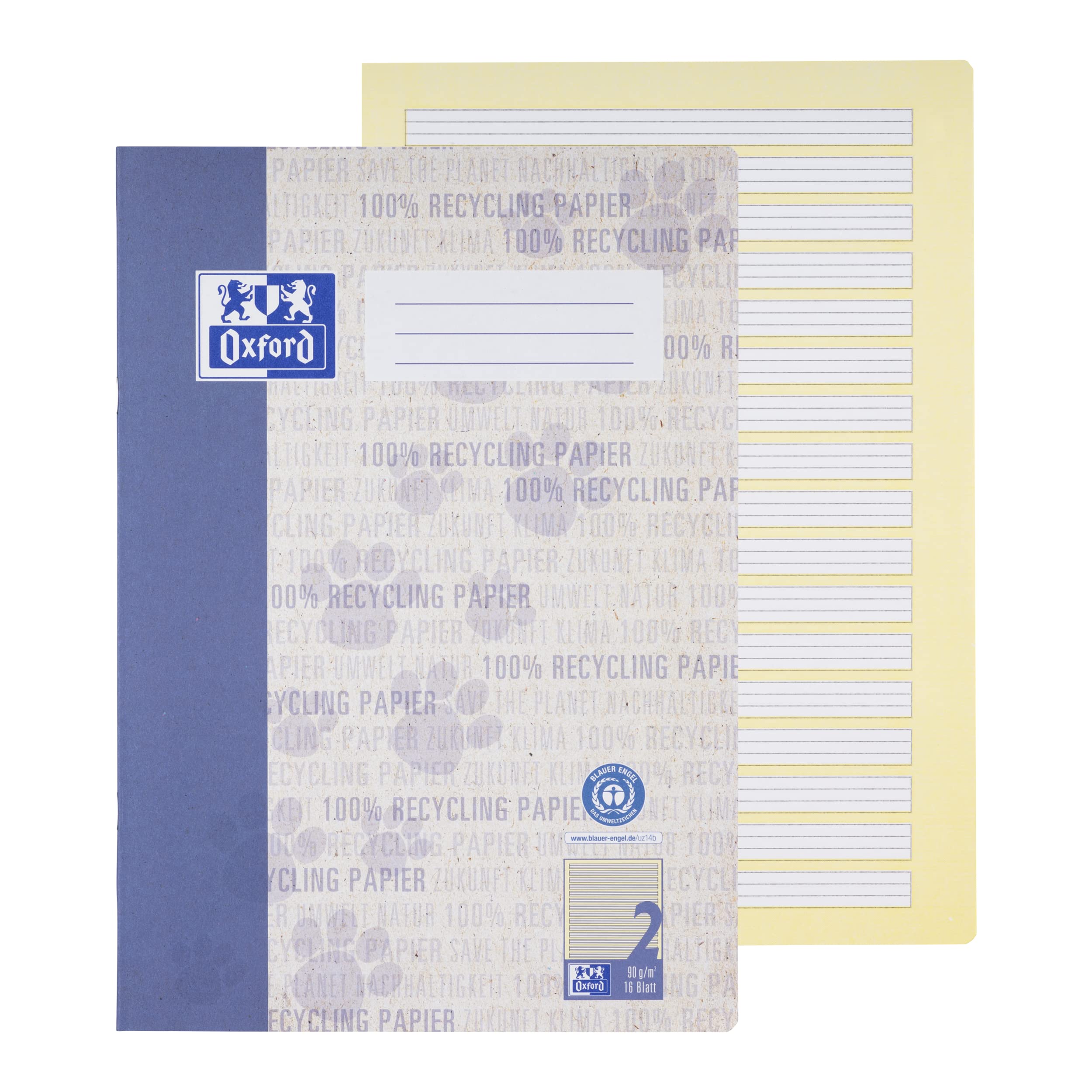 oxford-schulheft-a4-recycling-lineatur-2-liniert-16-blatt-15-st-ck image 2