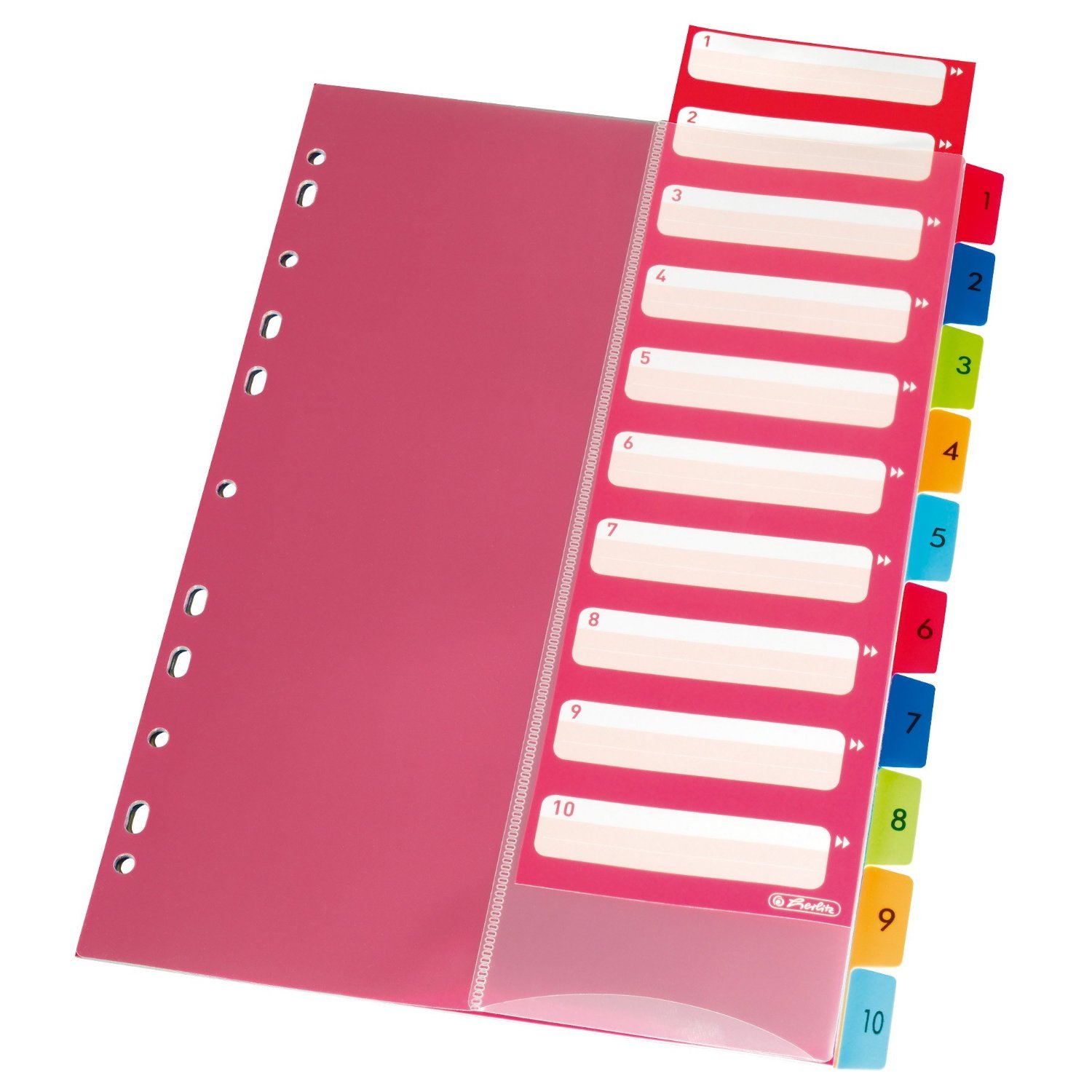 herlitz-register-a4-1-10-bunt-pp-10-teilig-mit-eurolochung image 2