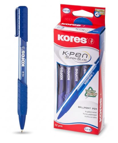 kores-k6-druckkugelschreiber-blau-1-0-mm-medium-12er-pack image 7
