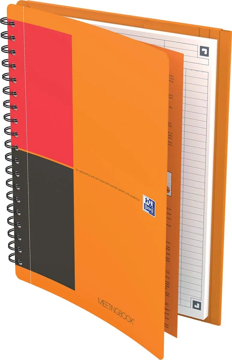 oxford-meetingbook-b5-liniert-160-seiten-mit-gummizugmappe-und-3-einschlagklappe image 1