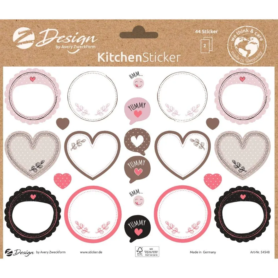 avery-zweckform-54548-marmeladenetiketten-pastell-44-sticker-a5 image 1