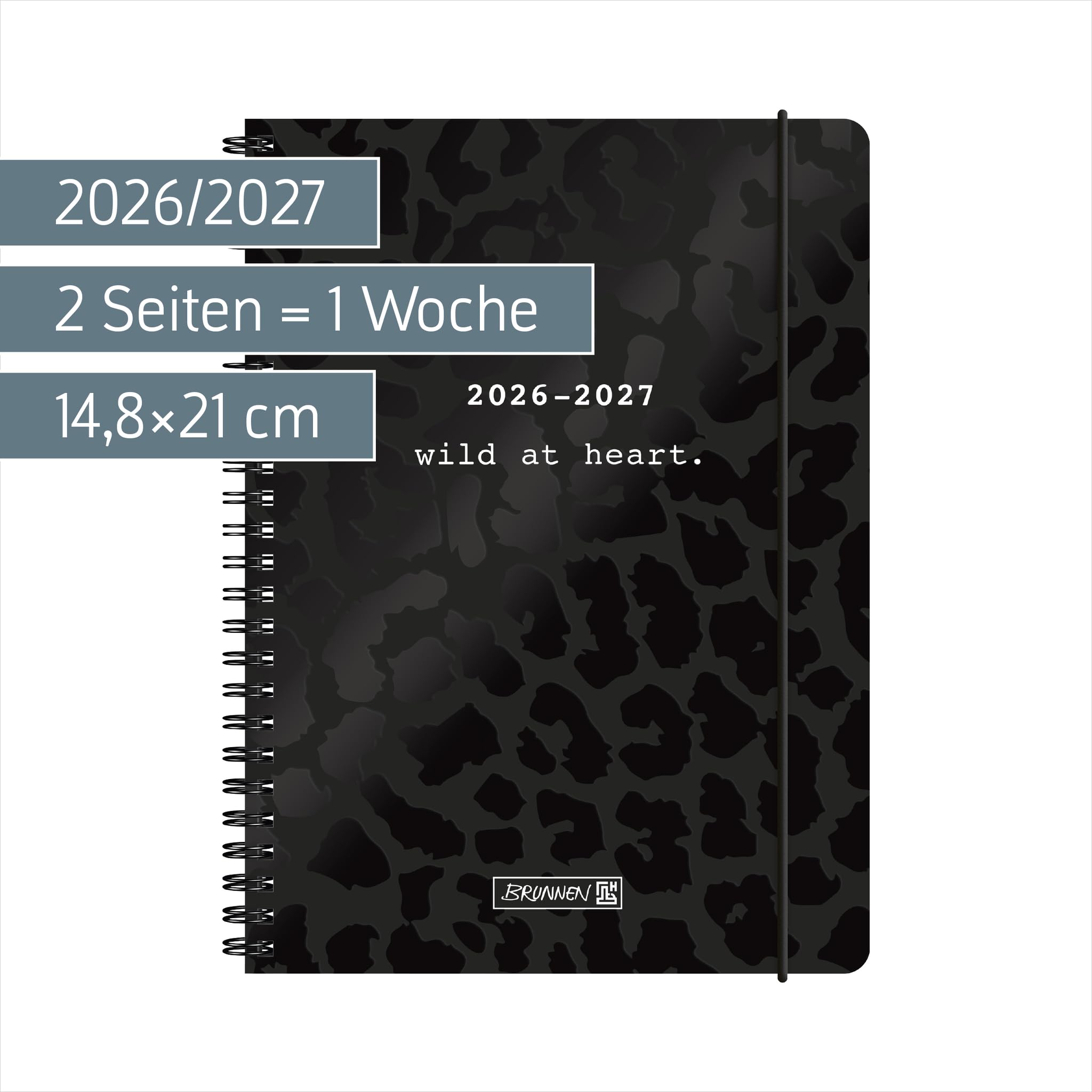 brunnen-sch-lerkalender-2026-2027-black-a5-hardcover-2-seiten-1-woche image 2