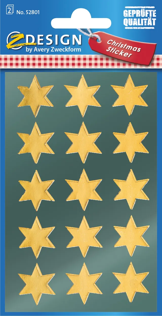 avery-zweckform-52801-weihnachts-sticker-sterne-gold-30-st-ck image 1
