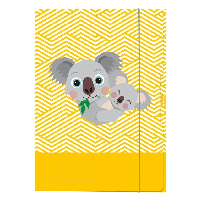 herlitz-sammelmappe-a3-cute-animals-koala-mit-gummiband image 1