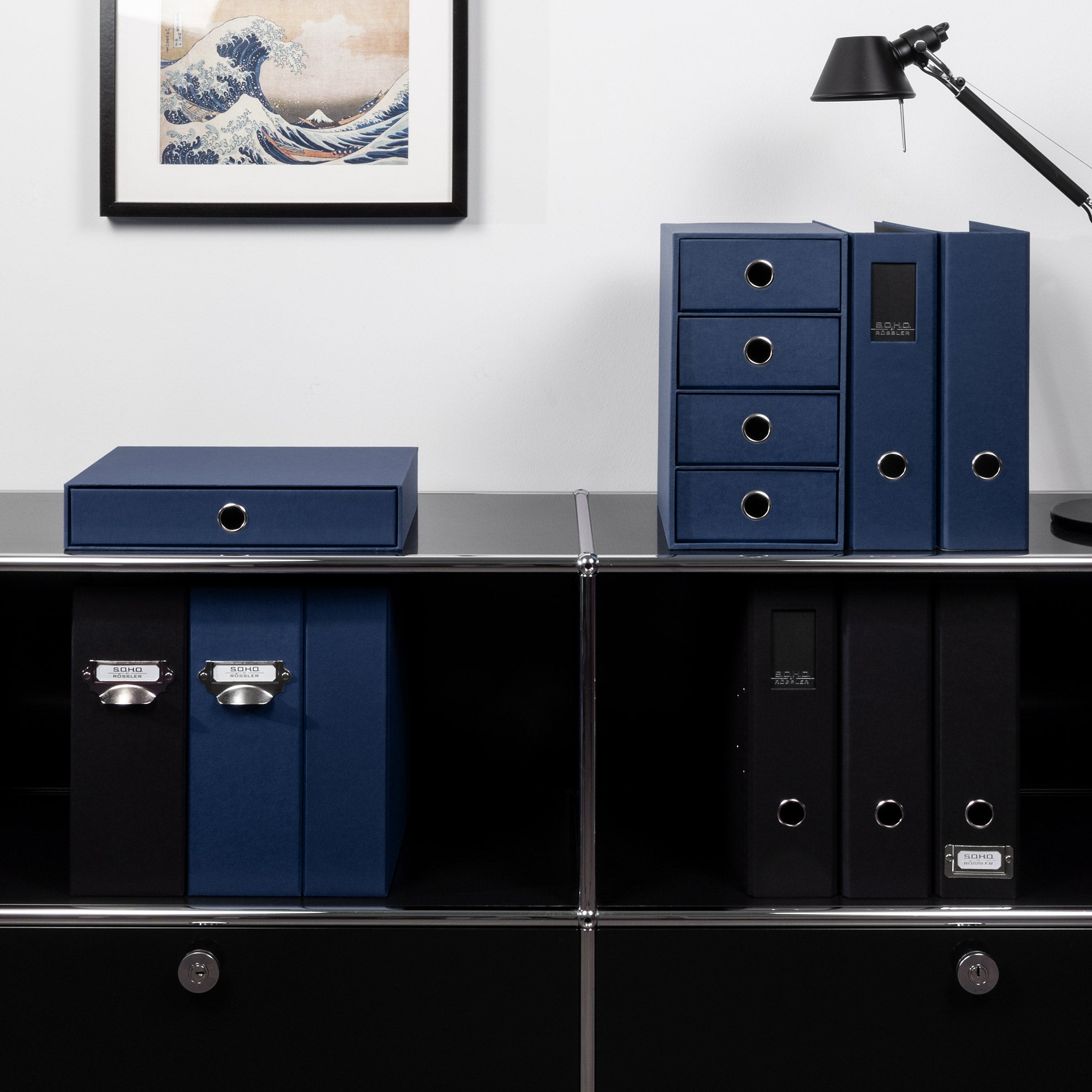 r-ssler-s-o-h-o-schubladenbox-a4-querformat-1-fach-navy-blau image 6