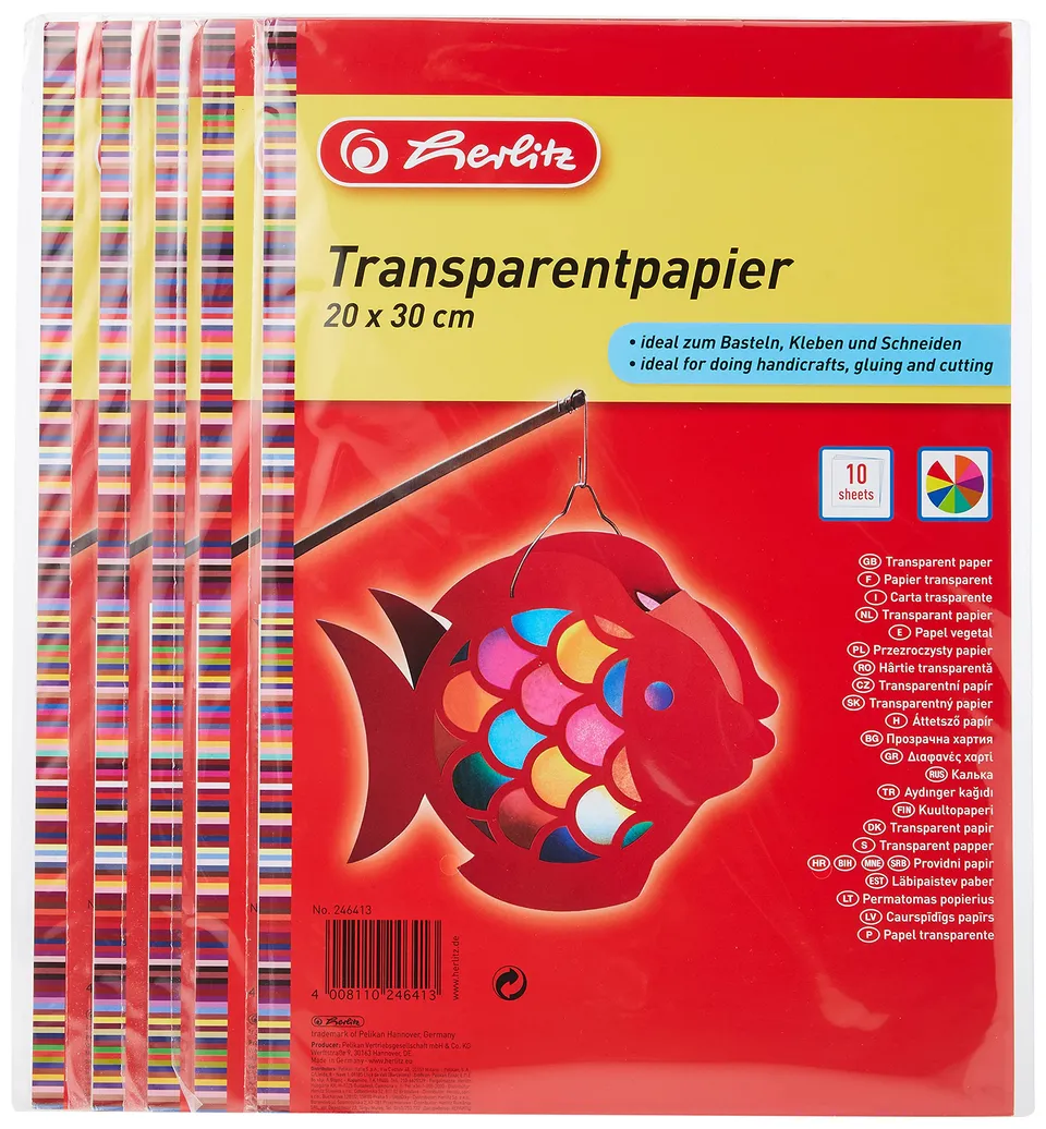 herlitz-246413-transparentpapier-20-x-30-cm-10-blatt-5er-pack image 1