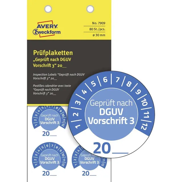 avery-zweckform-7909-pr-fplaketten-dguv-v3-30-mm-blau-80-st-ck image 1