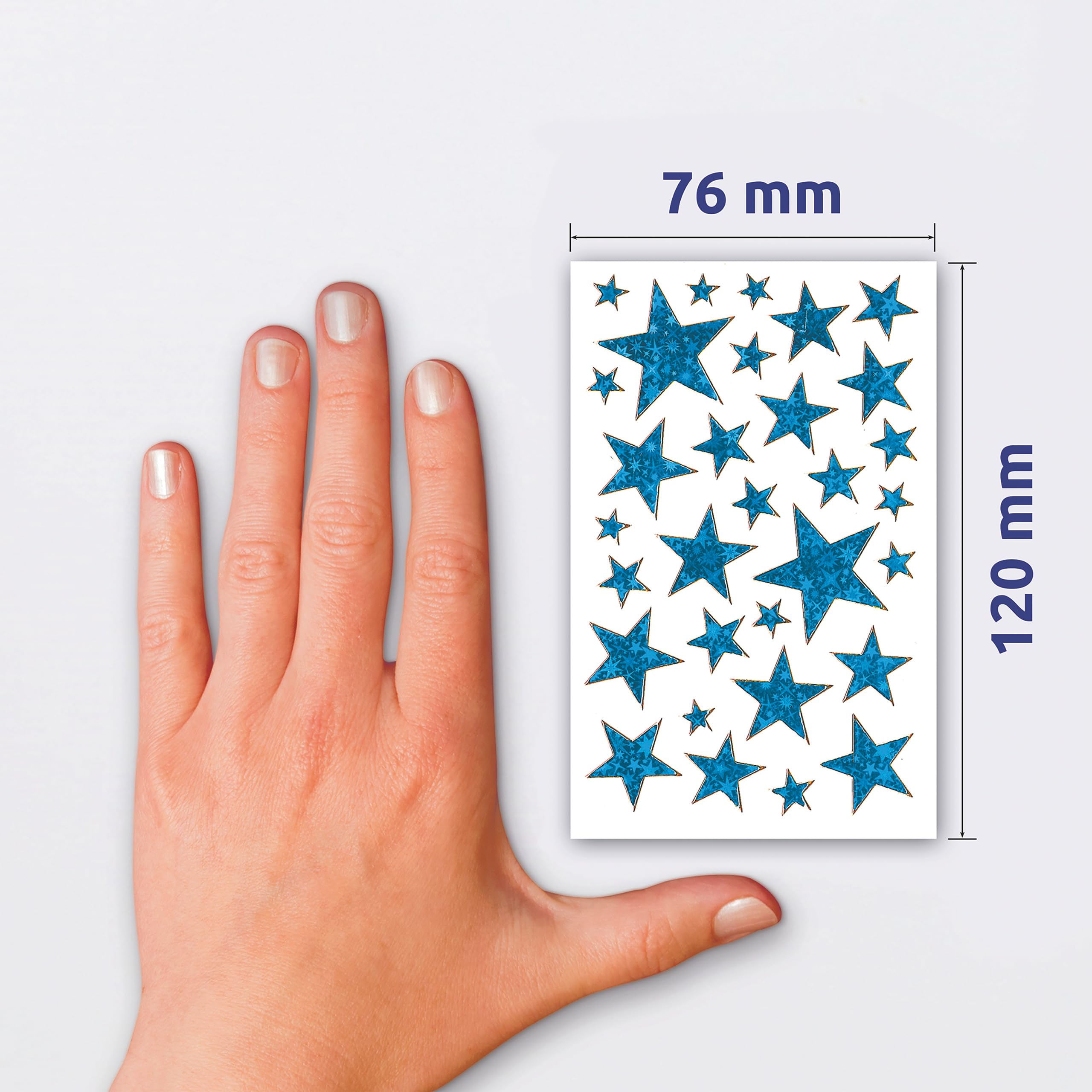 avery-zweckform-z-design-52259-weihnachtsaufkleber-sterne-blau-28-st-ck image 3
