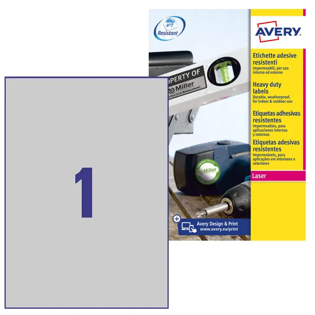 avery-zweckform-l6013-20-typenschild-etiketten-210x297mm-silber-20-blatt image 1