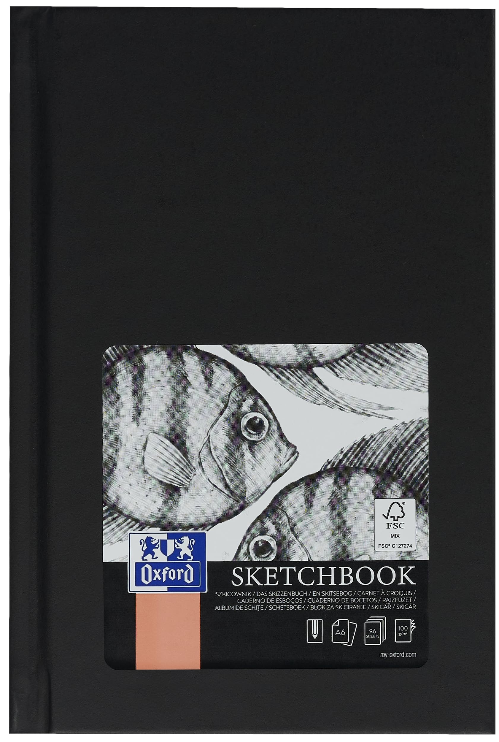 oxford-skizzen-buch-a6-hardcover-schwarz-192-seiten-100g image 1