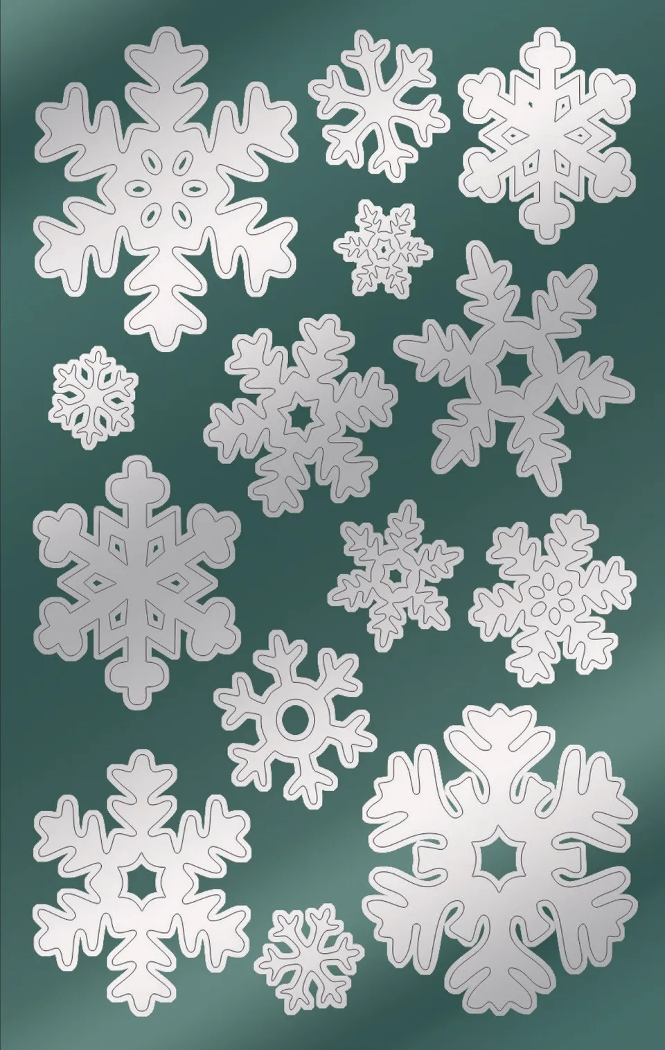 avery-zweckform-52813-z-design-weihnachtssticker-schneeflocken-silber-28-aufkleb image 1
