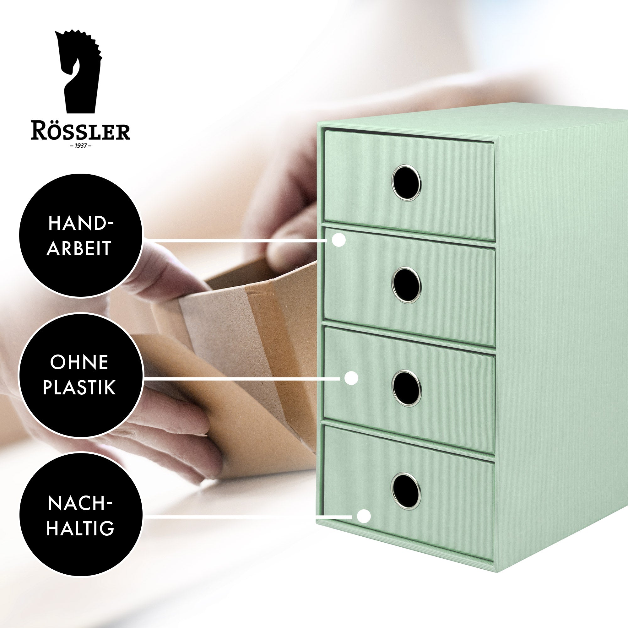 r-ssler-s-o-h-o-schubladenbox-a5-din-lang-4-f-cher-mint image 5