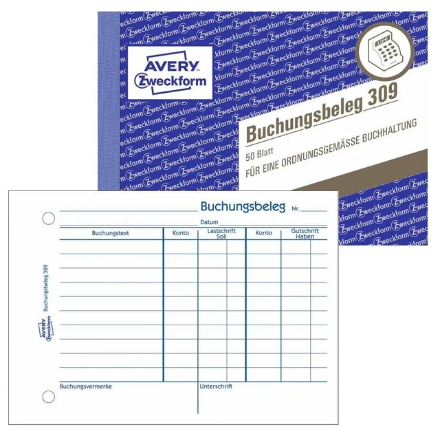 avery-zweckform-309-buchungsbeleg-a6-quer-wei image 1