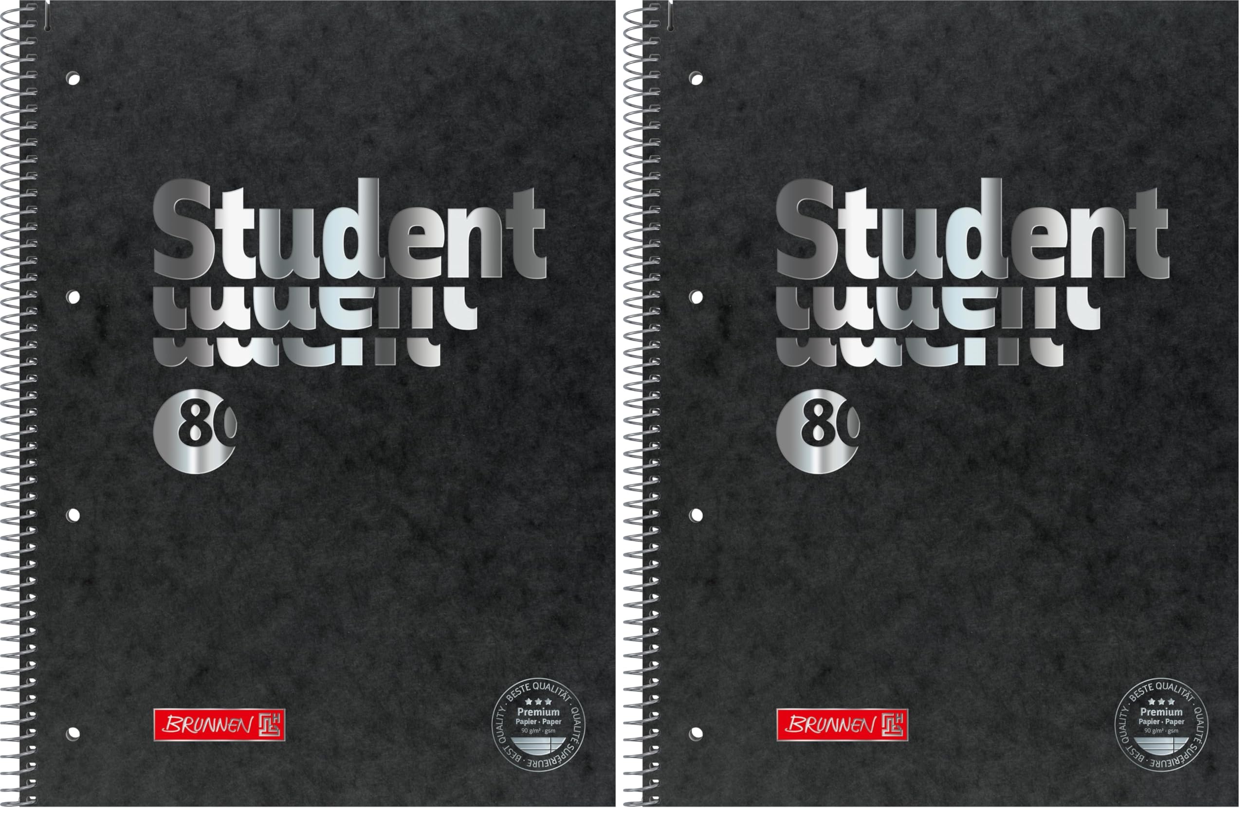 brunnen-collegeblock-premium-student-fact-plus-a4-liniert-80-blatt-schwarz image 4