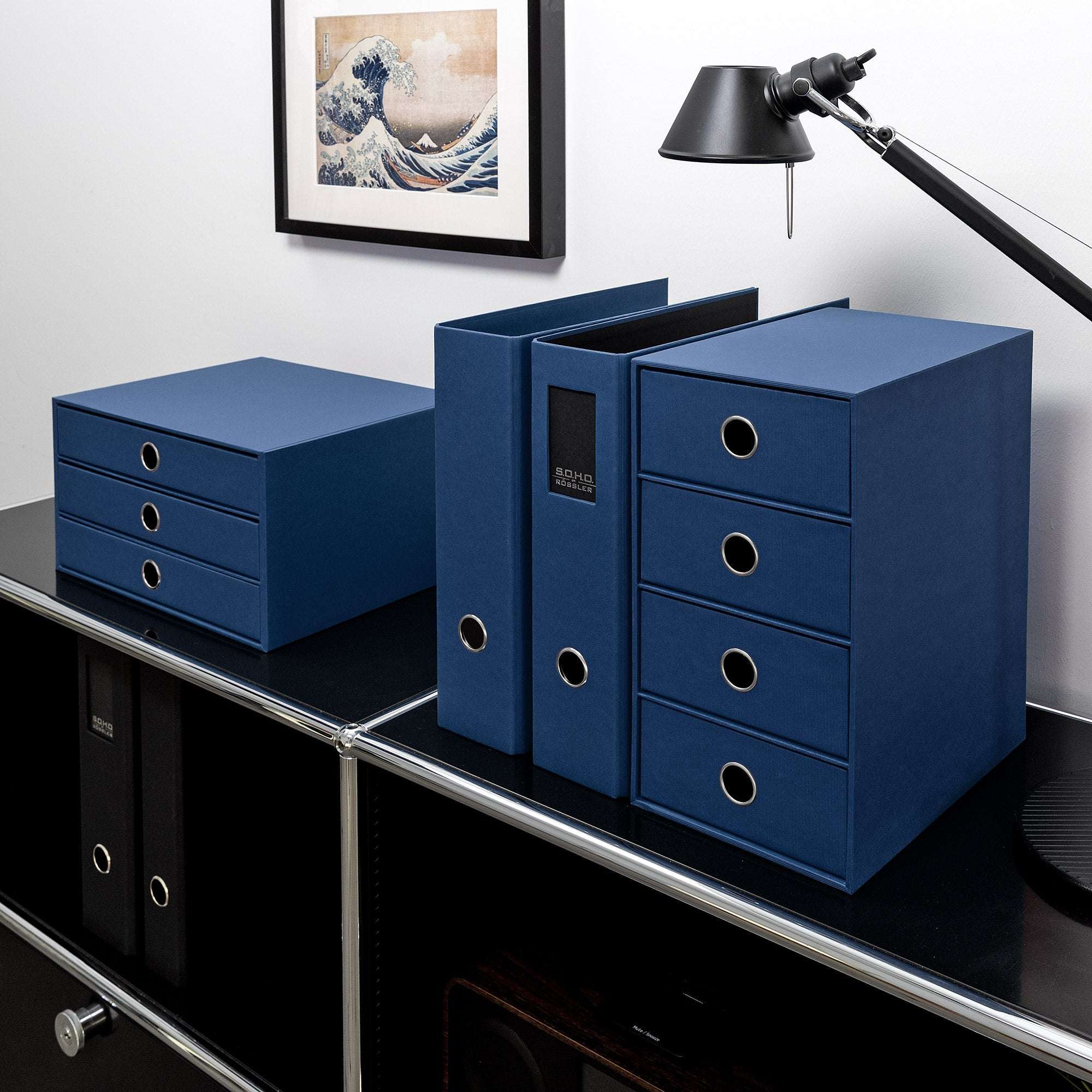 r-ssler-s-o-h-o-schubladenbox-a4-querformat-3-f-cher-navy-blau image 8