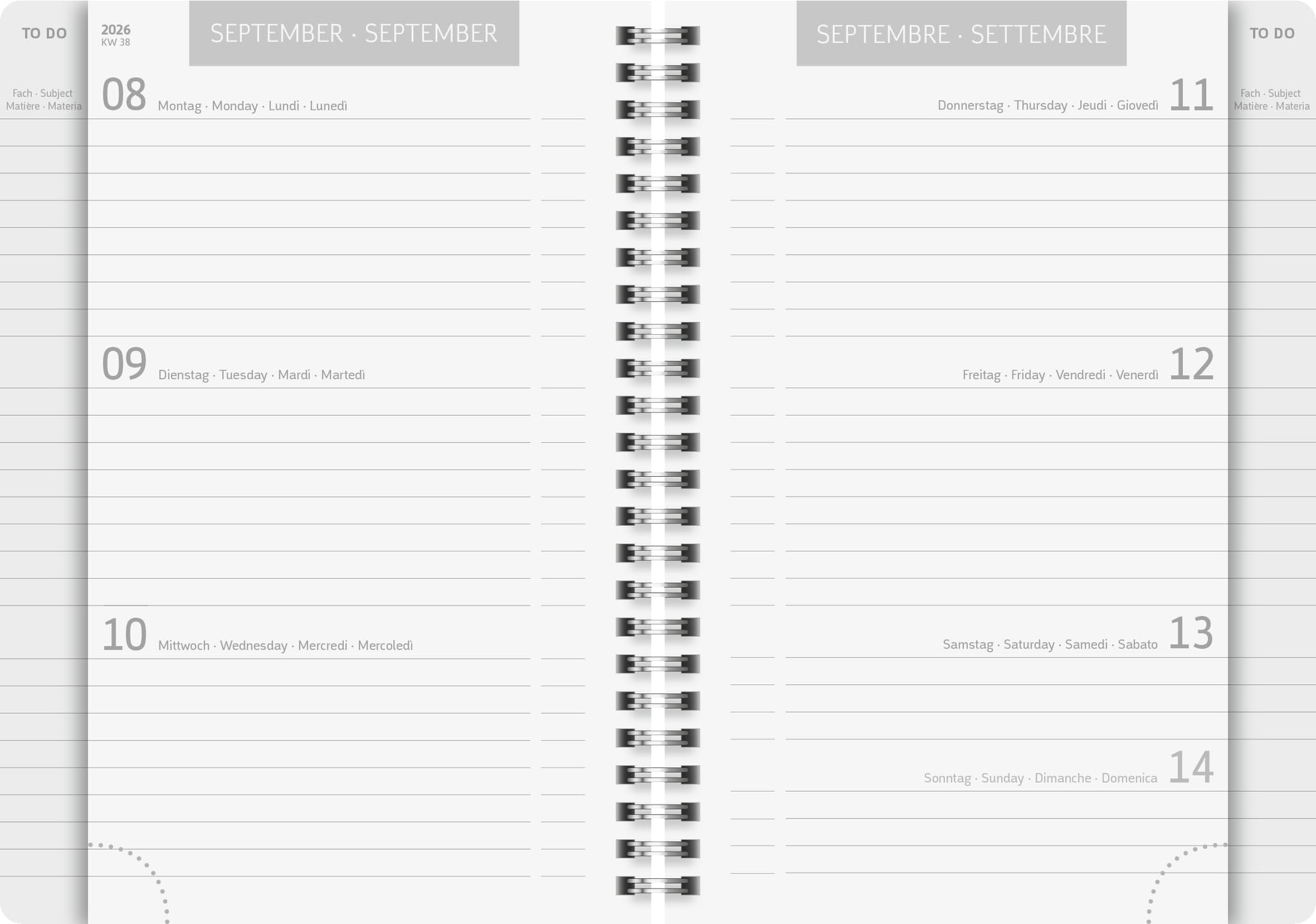 brunnen-sch-lerkalender-2026-2027-grey-marble-a5-kunststoff-2-seiten-1-woche image 3