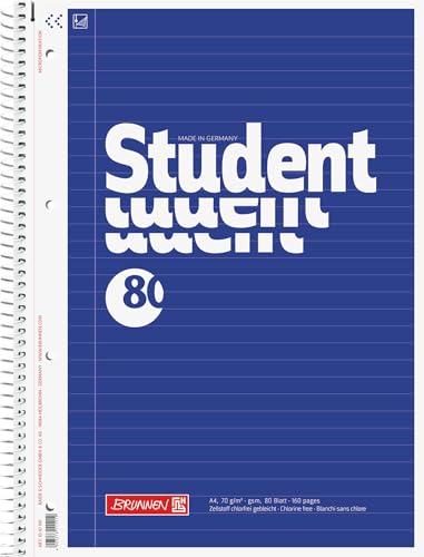 brunnen-collegeblock-student-a4-lin-21-80-blatt-blau image 6