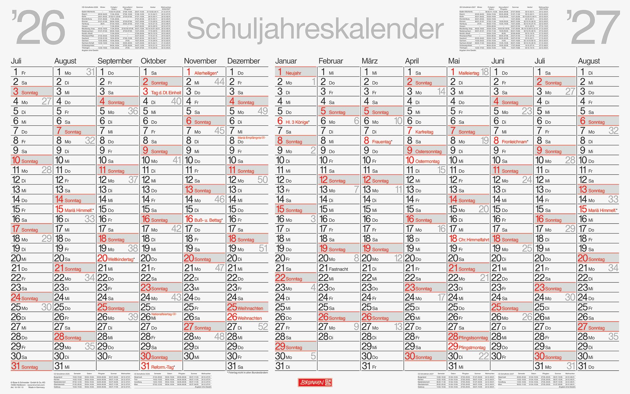 brunnen-schuljahreskalender-2026-2027-abwischbar-750x470-mm image 1
