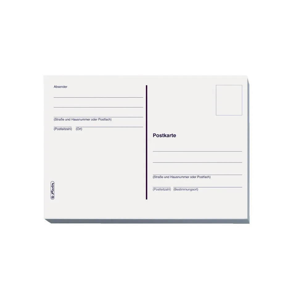 herlitz-10666162-postkarte-a6-20-blatt-holzfreier-offsetkarton-170-g-qm-wei image 1