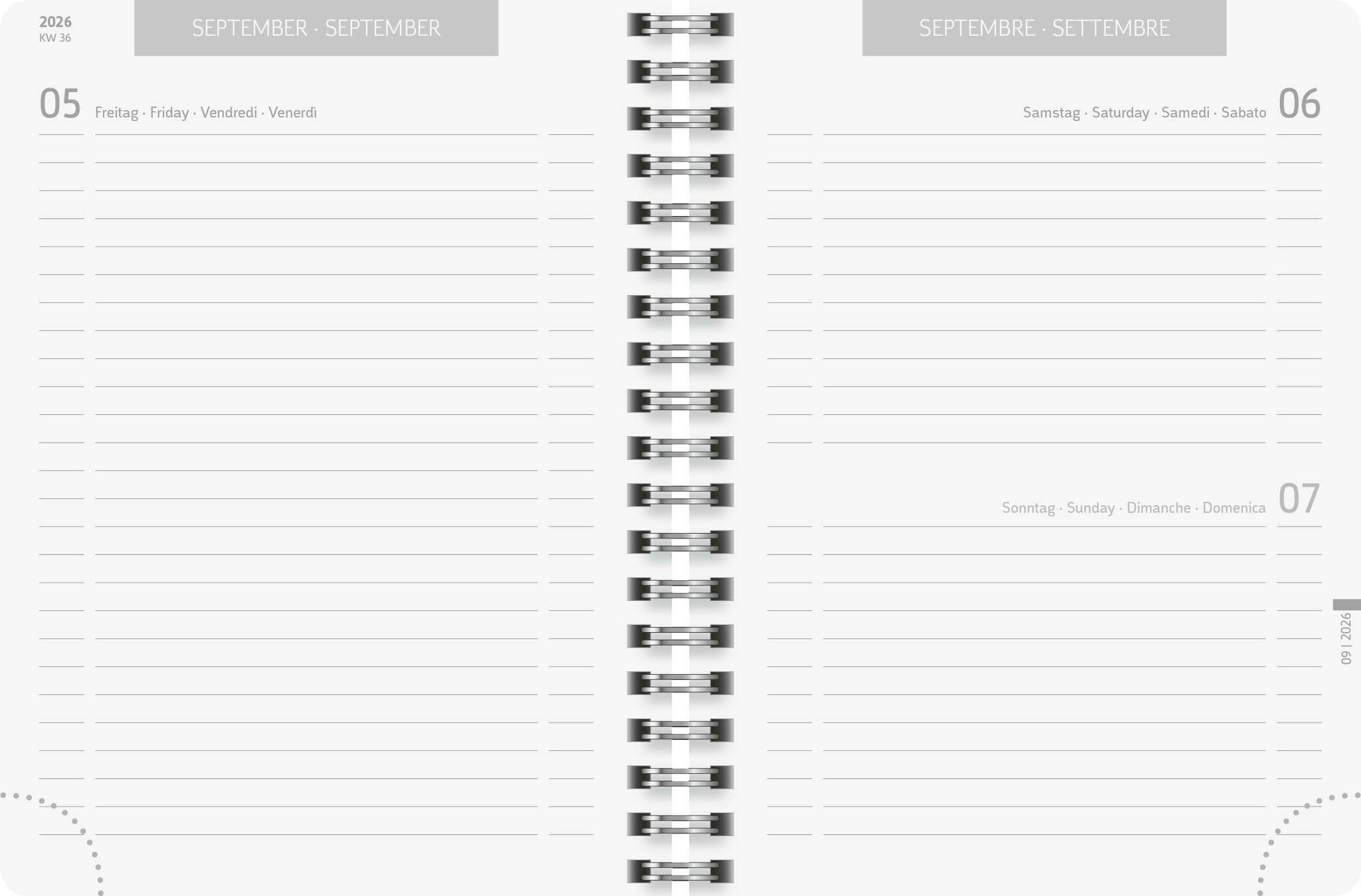 brunnen-sch-lerkalender-2026-2027-plain-black-a6-tageskalender-kunststoff-schwar image 3