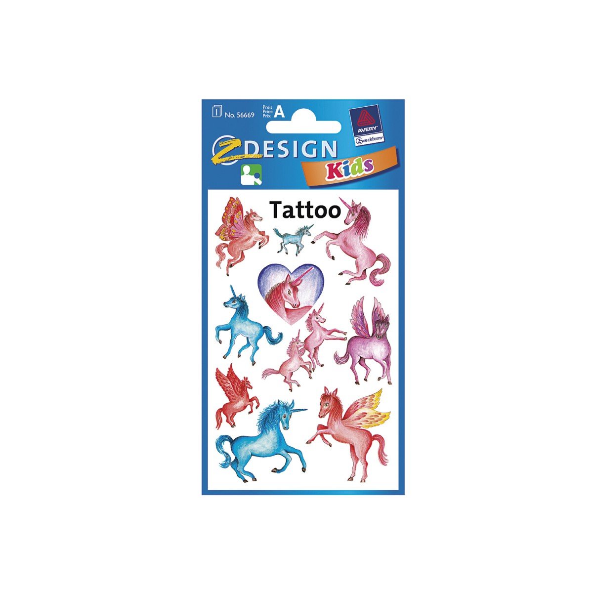 avery-zweckform-z-design-56669-tattoo-kinder-einh-rner-10-st-ck image 1