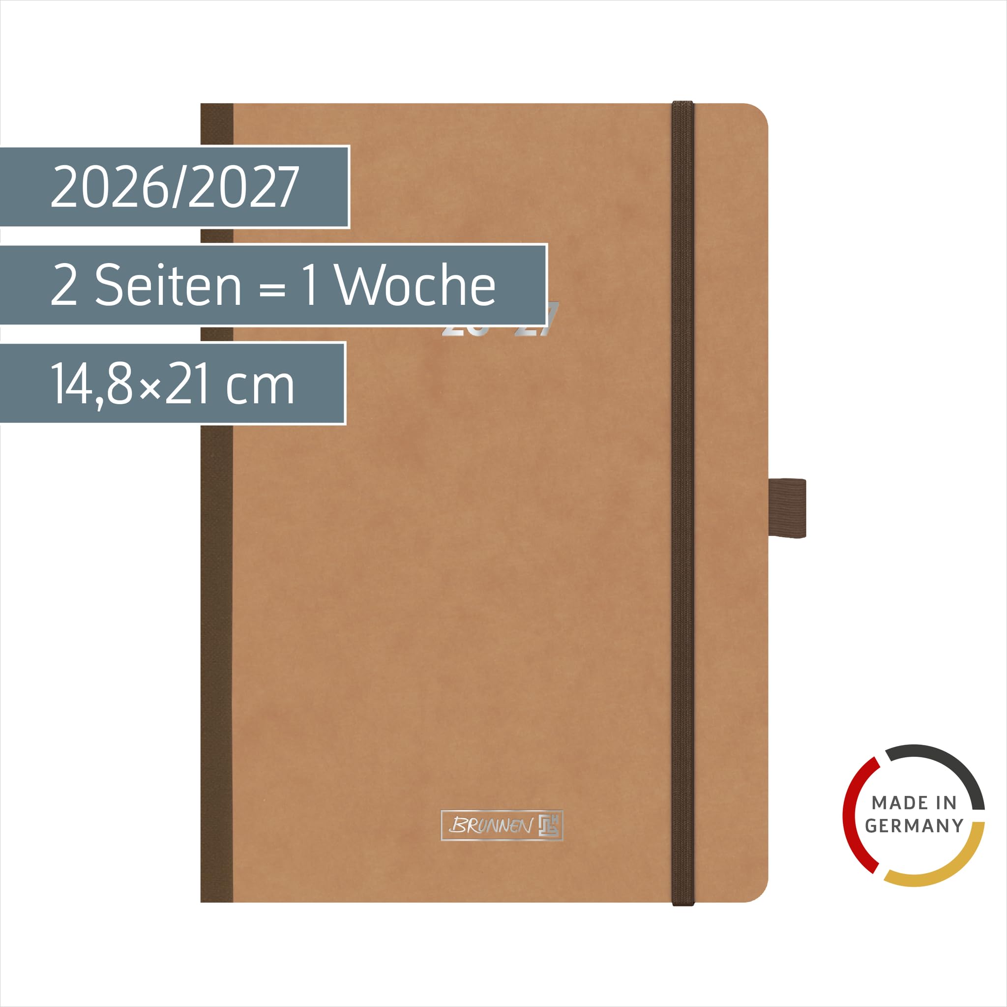 brunnen-sch-lerkalender-2026-2027-fact-plus-a5-pressspan-braun-18-monate image 2