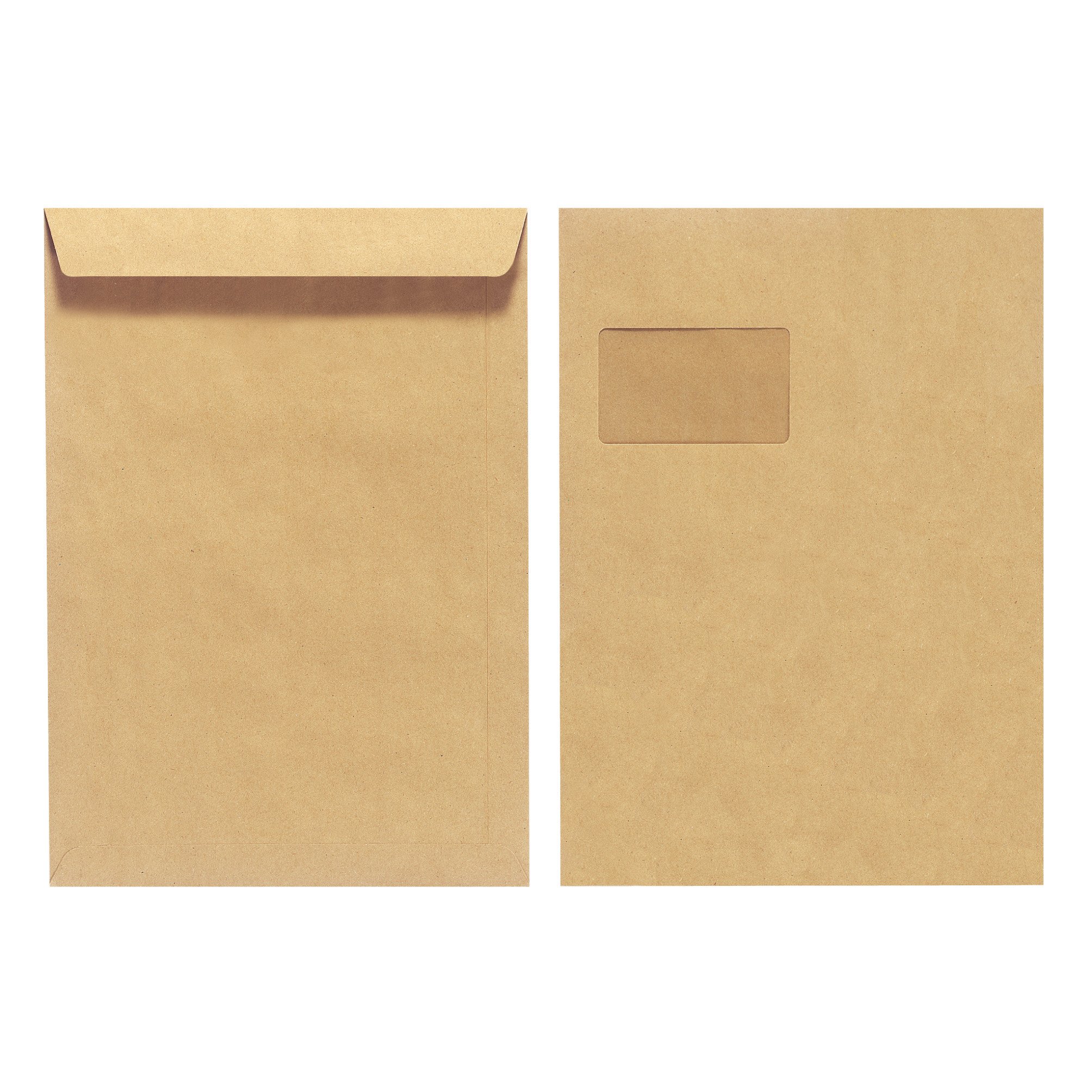 herlitz-versandtasche-c4-90-g-nassklebend-mit-fenster-braun-10-st-ck image 1