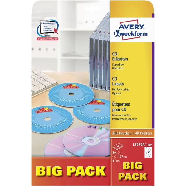 avery-zweckform-l7676a-40p-cd-etiketten-supersize-117-mm-80-aufkleber-40-blatt-w image 1