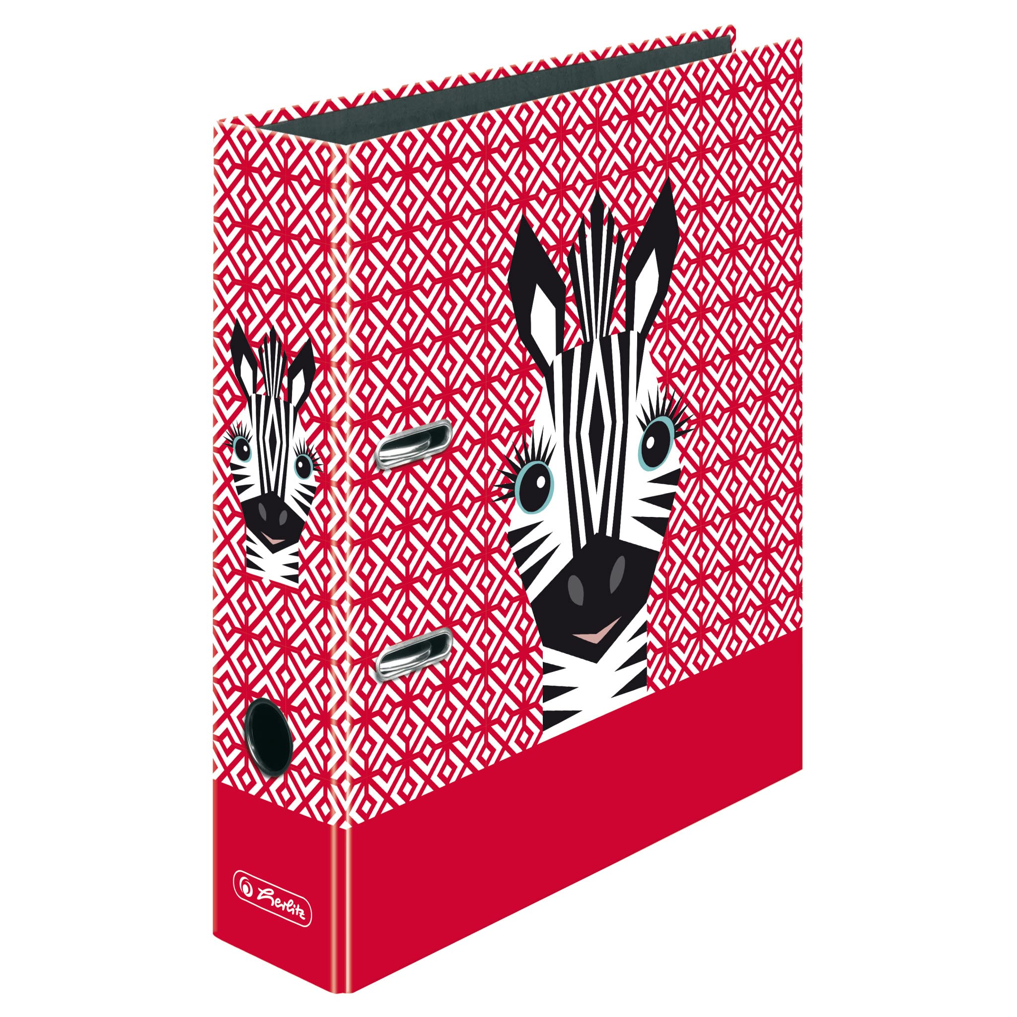 herlitz-ordner-max-file-a4-8cm-cute-animals-zebra-rot image 1