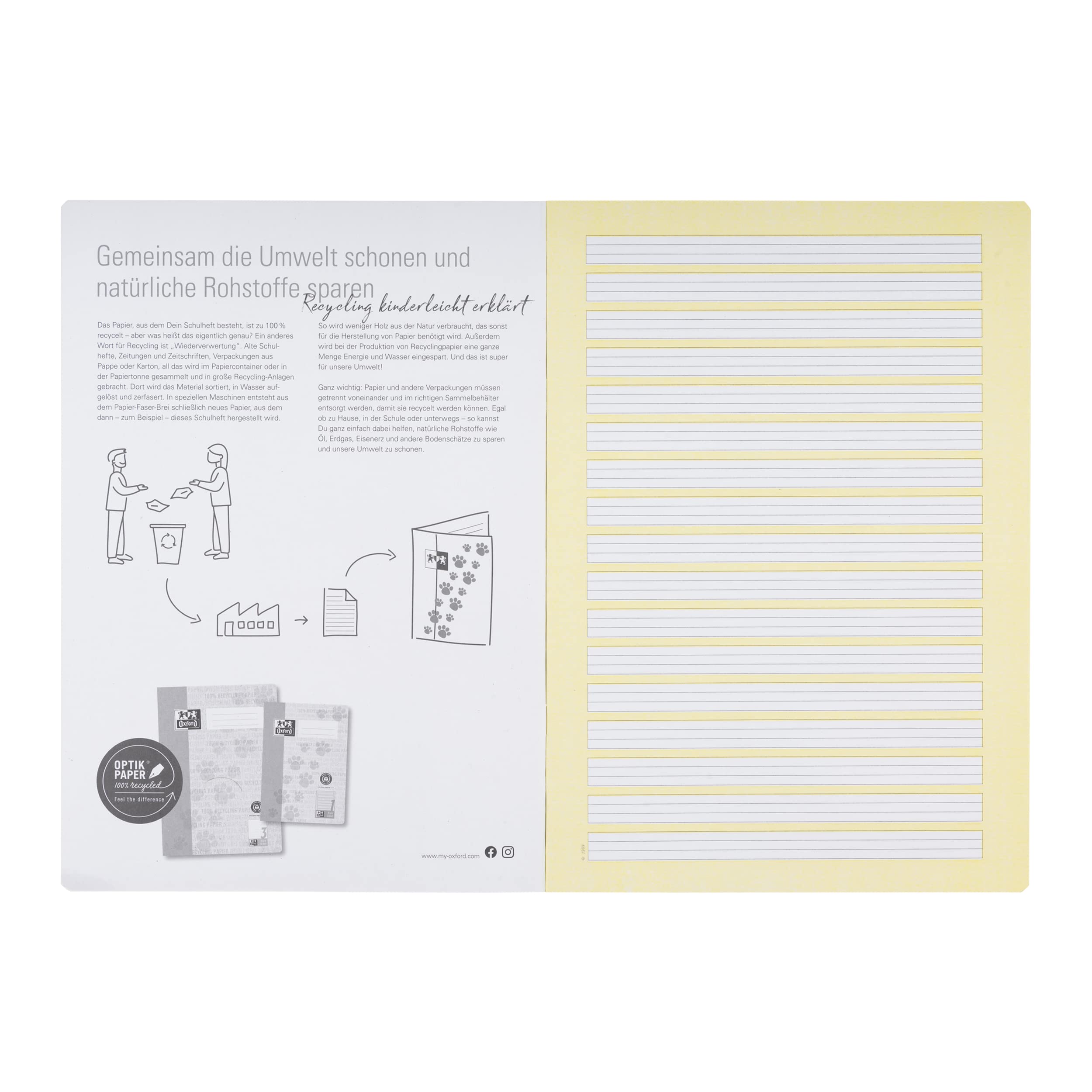oxford-schulheft-a4-recycling-lineatur-2-liniert-16-blatt-15-st-ck image 5