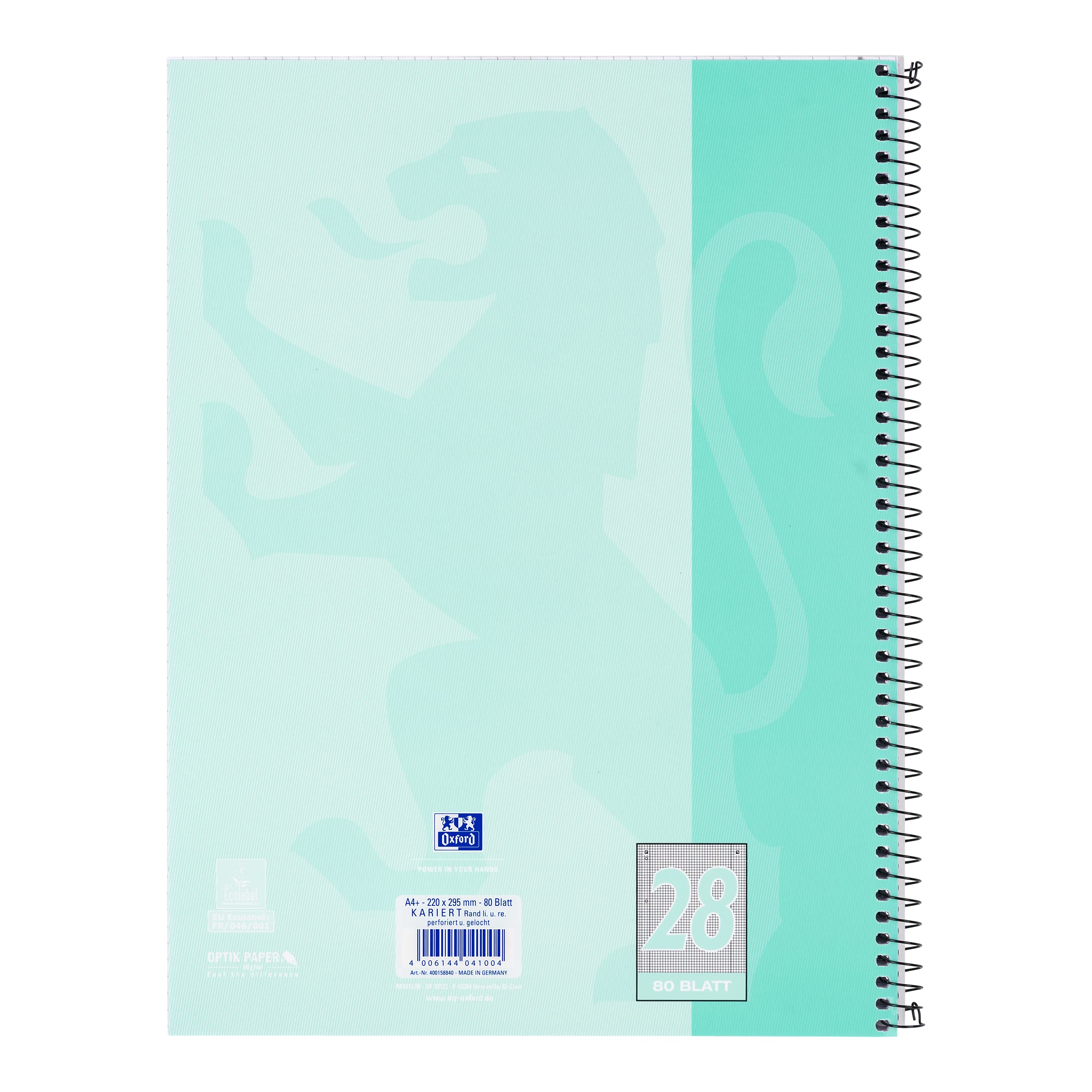 oxford-collegeblock-a4-kariert-lineatur-28-mint-10er-pack-80-blatt image 5