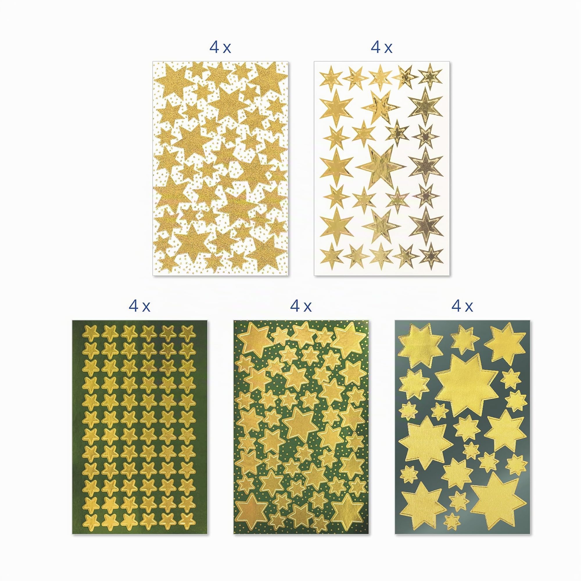 avery-zweckform-z-design-844-weihnachts-sticker-sterne-gold-510-st-ck image 2