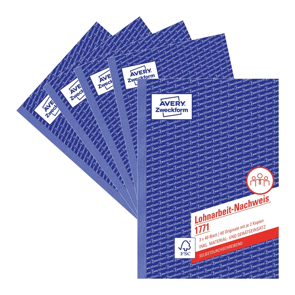avery-zweckform-1771-5-lohnarbeit-nachweis-a5-selbstdurchschreibend-3x40-blatt-5 image 1