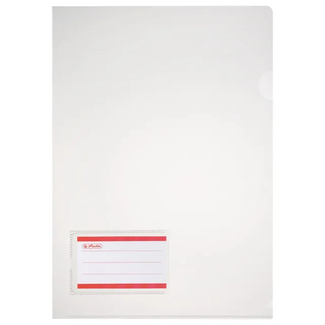 herlitz-stabile-aktenh-lle-dokumentenh-lle-a4-mit-etikett-0-18-mm-transparent image 1