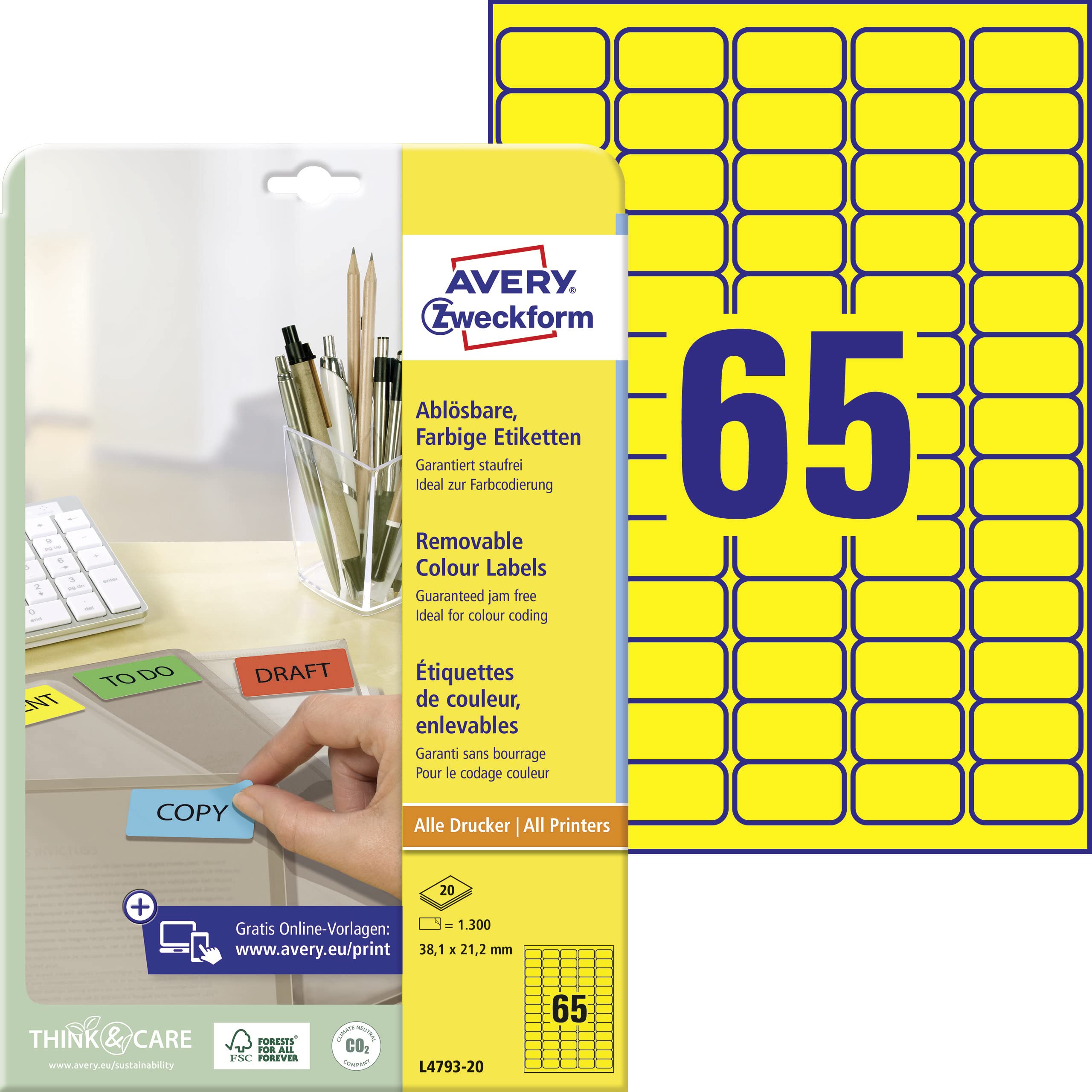 avery-zweckform-l4793-20-gelbe-etiketten-38-1x21-2-mm-1-300-st-ck image 1