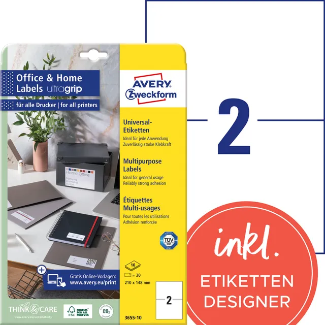 avery-zweckform-3655-10-universal-etiketten-210x148mm-wei-10-blatt image 1