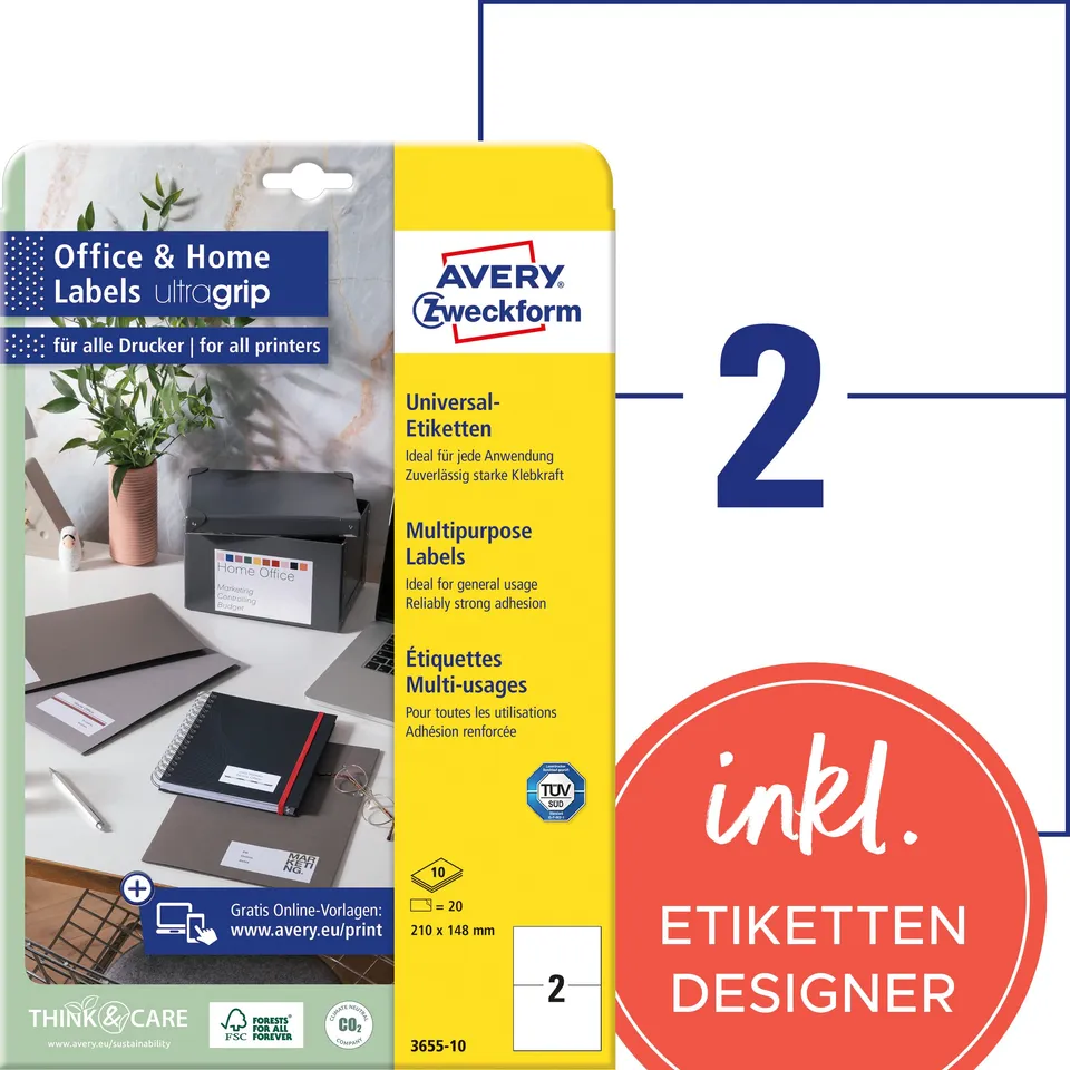avery-zweckform-3655-10-universal-etiketten-210x148mm-wei-10-blatt image 1