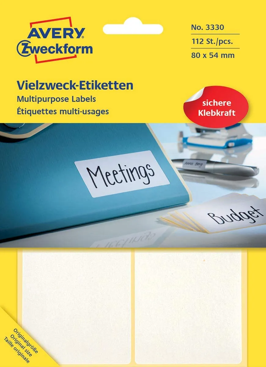 avery-zweckform-3330-haushaltsetiketten-80x54-mm-wei-112-st-ck image 1