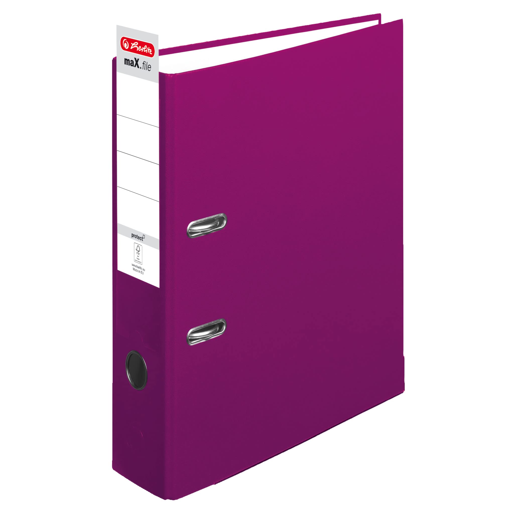 herlitz-ordner-max-file-protect-a4-8-cm-beere-violett-mit-einsteckr-ckenschild-2 image 3