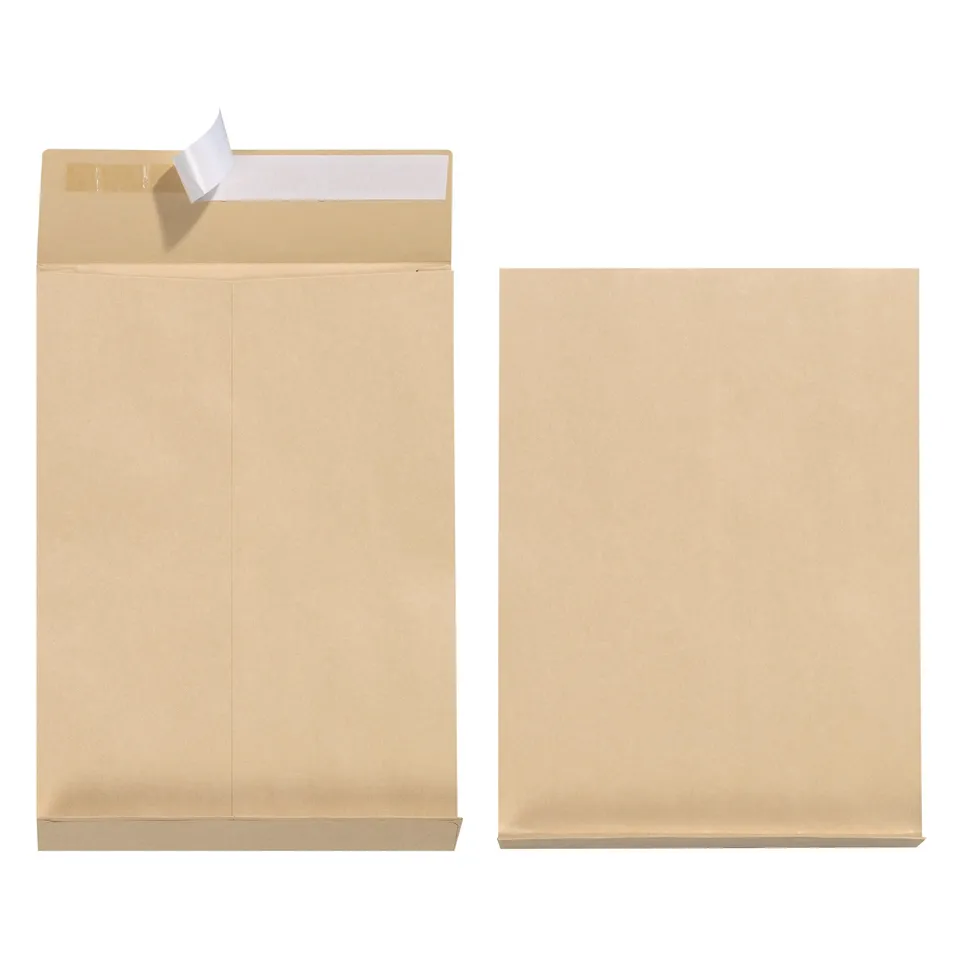 herlitz-faltentasche-c4-130g-haftklebend-braun-5er-pack-mit-4-cm-falte image 1
